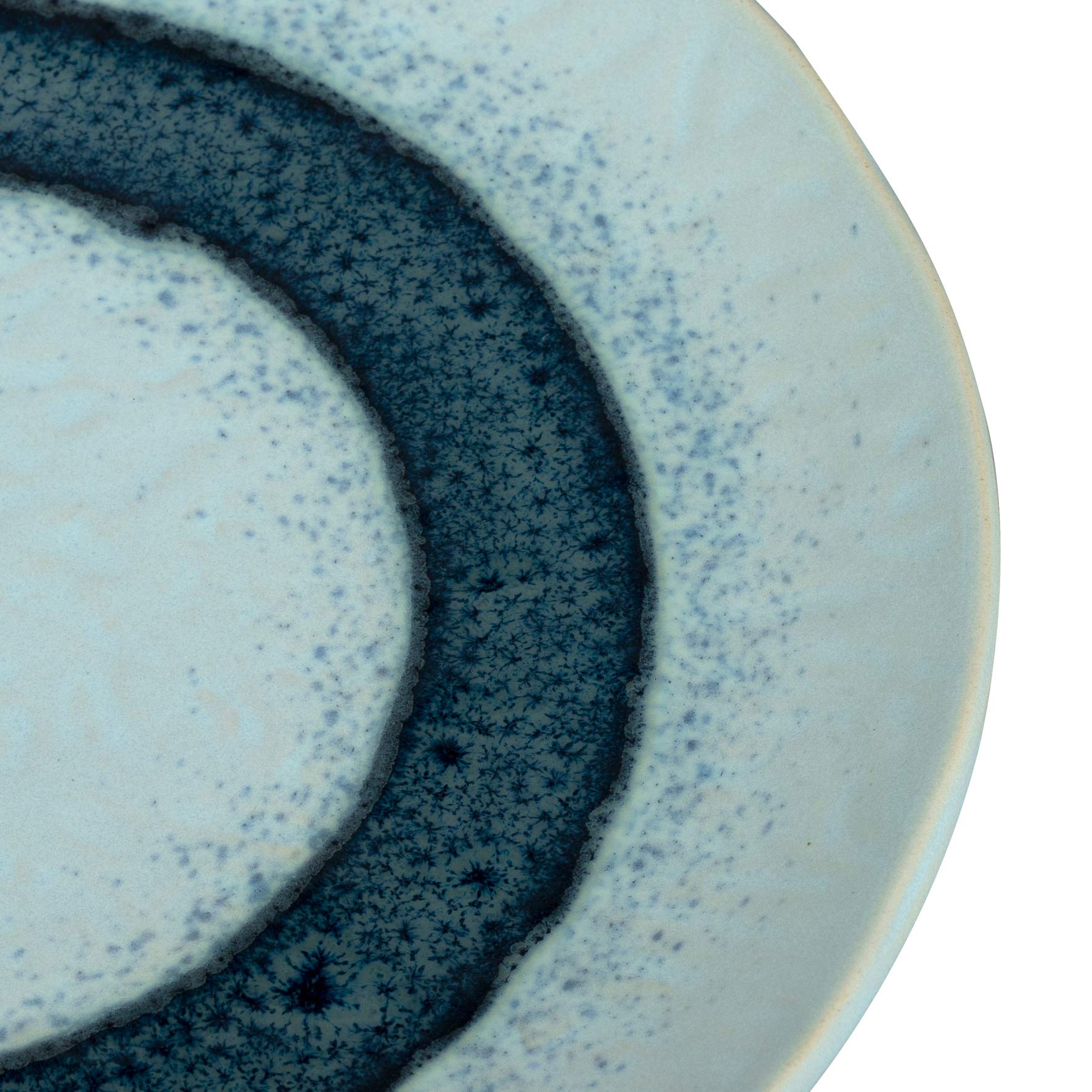 Leonardo Matera Keramik-Teller 6-er Set, spülmaschinengeeignete Speise-Teller, Essteller mit Glasur, 6 runde Steingut-Teller blau, Ø 22,5 cm, 018544