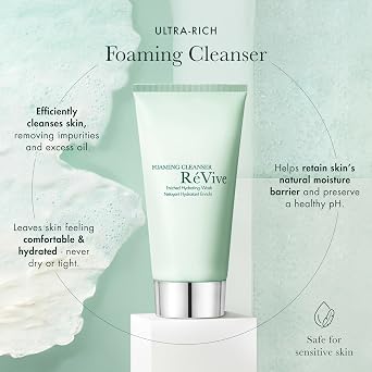 ReVive Foaming Facial Cleanser - Hydrating Face Wash Enriched with Vitamin E for Increased Skin Barrier Protection - Removes Impurities and Excess Oil to Reveal Fresh, Clean Skin (4.2 oz)