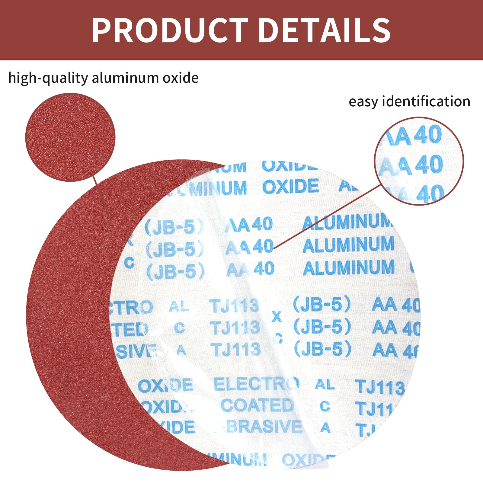 Senmai Tools Juego de discos de lija PSA diámetro 300 mm, 40/80/120/180/240/320 grano, papel de lija autoadhesivo óxido de aluminio para lijadora orbital, 18 piezas