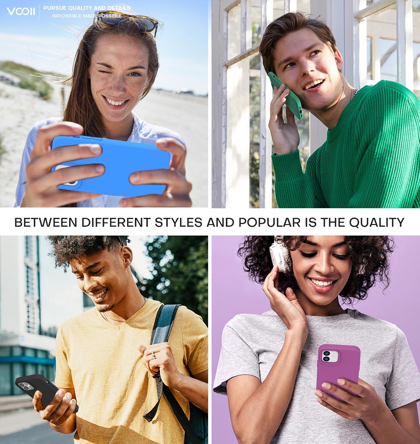 Vooii Compatible with iPhone 12 Case/iPhone 12 Pro Case, Liquid Silicone Upgrade [Soft Anti-Scratch Microfiber Lining] [Shockproof Drop Protection] Phone Case 6.1 inch - Black - Image 6