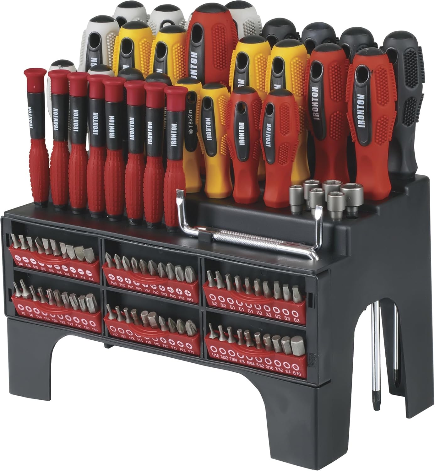 Ironton Screwdriver Set with Rack 100Pc. Ironton