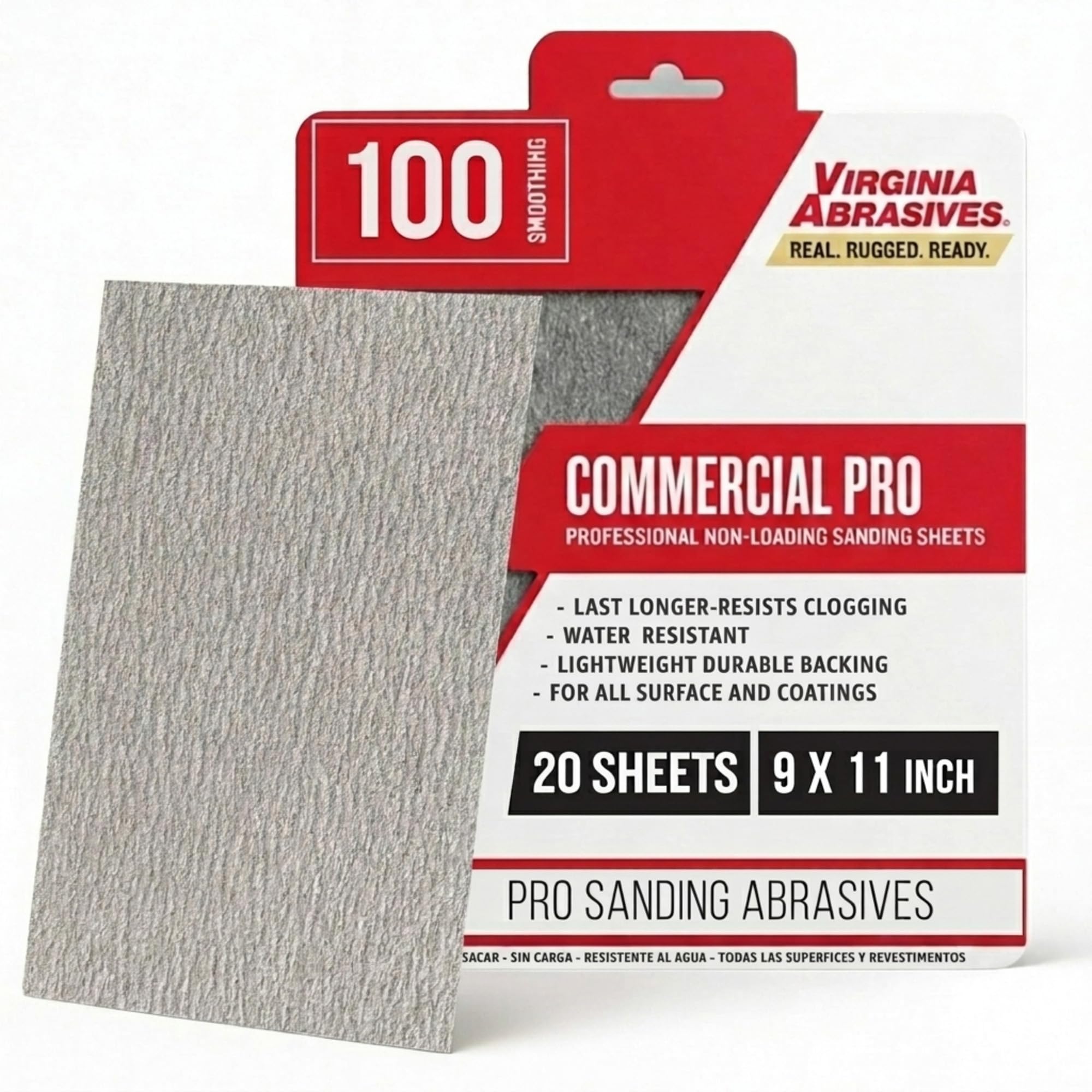 Commercial Sandpaper Sheets - 220 Grit, 20 Pack -11