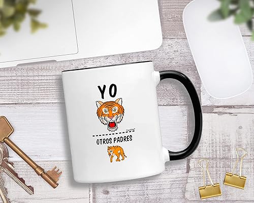 Miniatura 2 de Casitika Regalos De Cumpleaños Para Papa. Taza Yo Otros Padres 11 Oz Tazas Para El Dia Del Padre Con Diseño De Tigre.