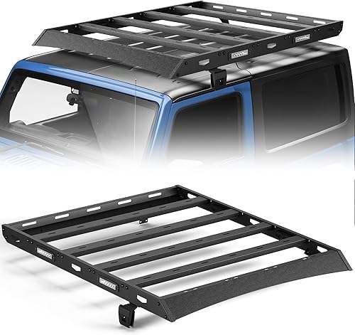 Soporte de techo para Wrangler TJ Hardtop 1997-2006 (excluye ilimitado) – Cesta de transporte de carga de techo resistente, estante de