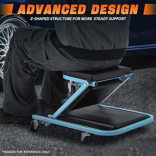 Miniatura 109 de DNA MOTORING TOOLS-00186 - Asiento plegable 2 en 1 de 40 pulgadas, 6 ruedas de 2 pulgadas, capacidad de peso de 330.7 lbs, color rojo