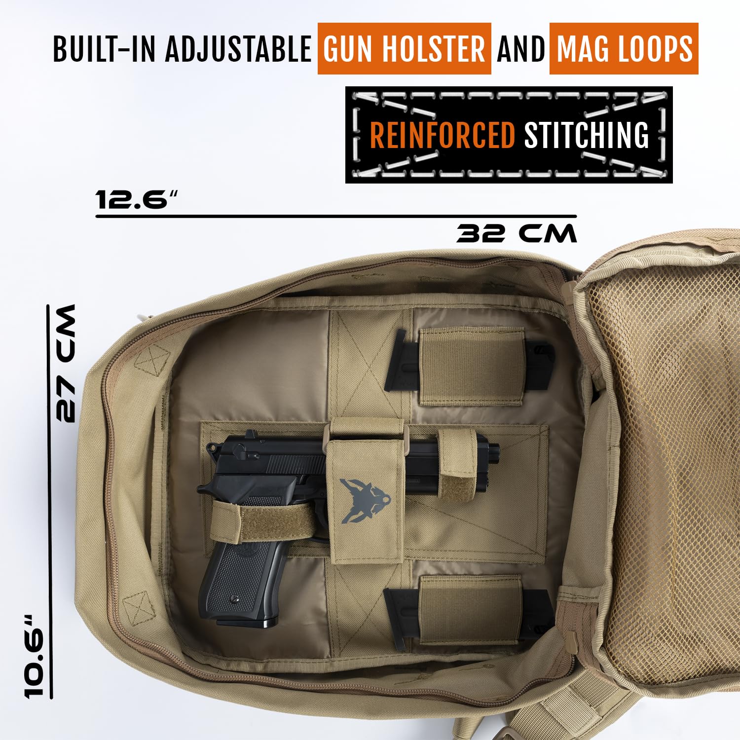 ACE Schakal Waffen-Tasche - Einsatztasche mit MOLLE für Pistole & Kurzwaffen - Taktisch & Abschließbar Dank Schloss