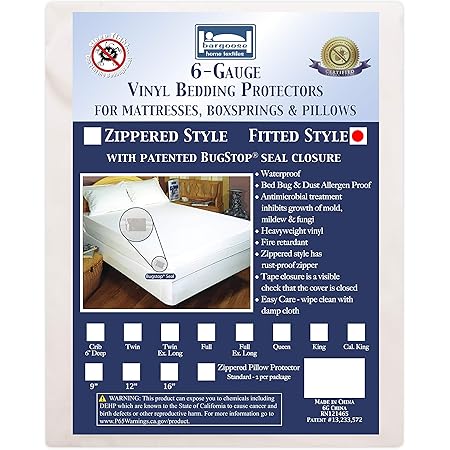 Amazon Com Superior Extra Heavy 8 Gauge Vinyl Mattress Protector Zippered Encasement Cover 100 Waterproof Full Home Kitchen