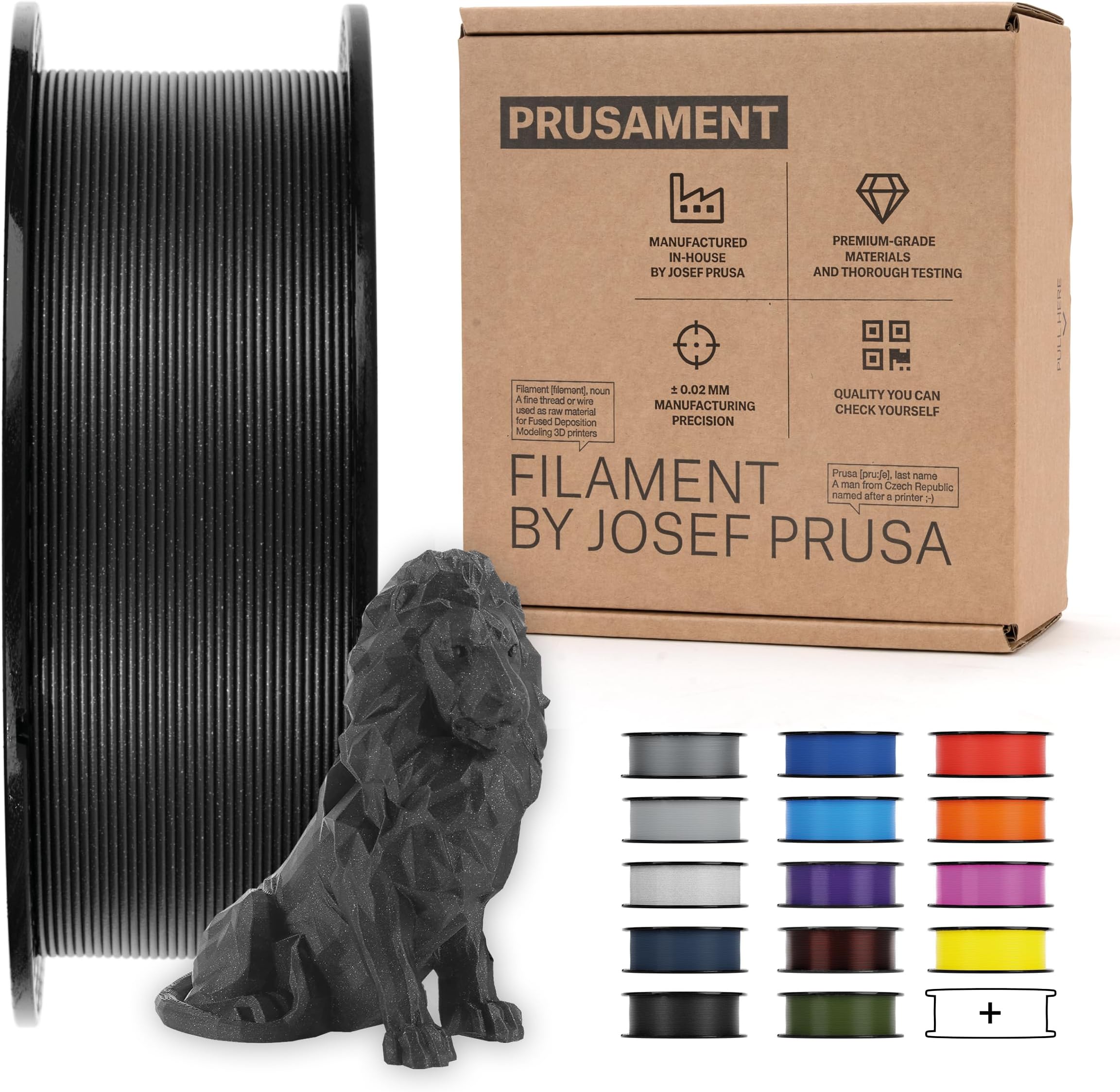 3D Printer Premium Filament PLA Galaxy Black 1.75mm - 1kg Spool - High Precision ±0.02 mm - Easy to Print - Low Warping - No Tangling - Ideal for Beginners & Professionals