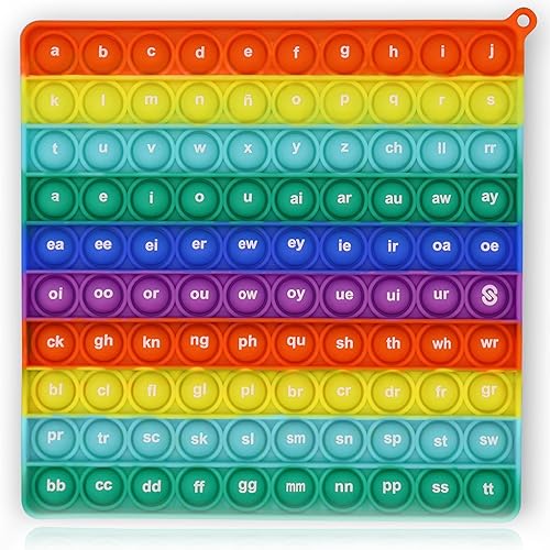 Alfabeto de ambos lados, letra, ABC, tablero pop fonético, cuadrado popper, Montessori educativo para jardín de infantes, aula de niños de 1, 2, 3