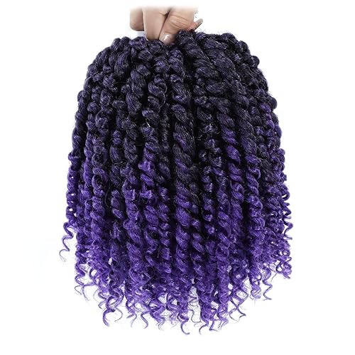 Passion Twist Hair 8 Inch 8 Packs, Pre Twisted Passion