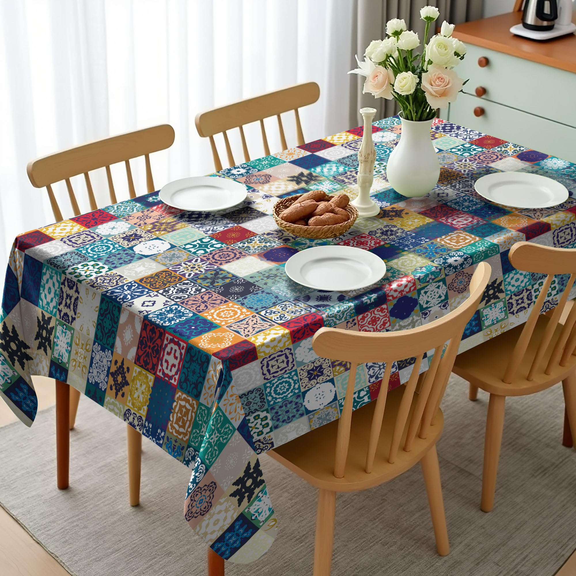 Amazon｜Ambesonne モロッコテーブルクロス オリエンタルイースタン
