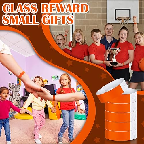 Vista 30 de Tudomro 300 pulseras de papel para eventos, pulseras impermeables de neón, pulseras de identificación de conciertos, bandas de mano, pulseras Verde