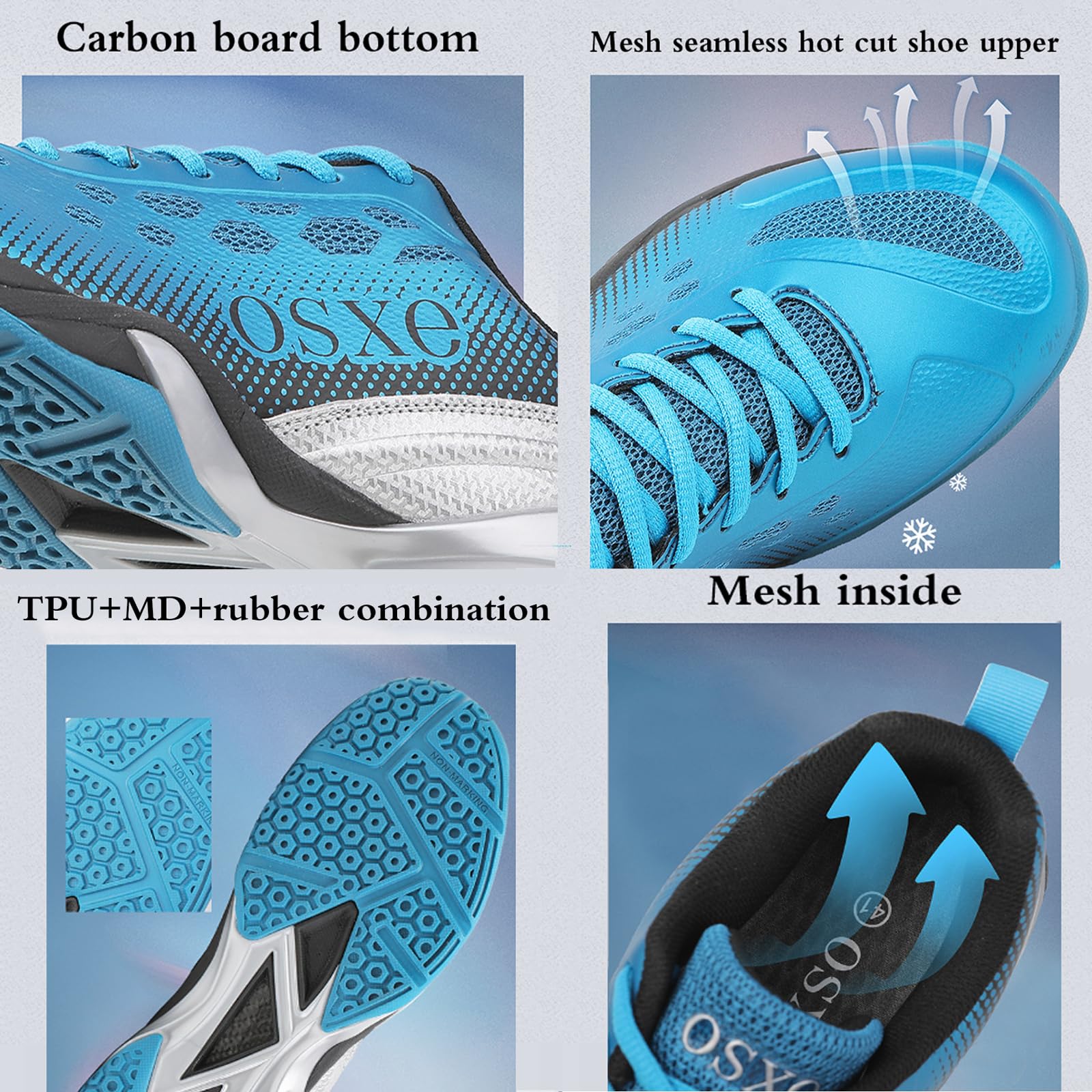 BáDminton Zapatilla De Voleibol,Zapatos De BáDminton Ligeros,Zapatillas De Voleibol De Fitness,Zapatos De Tenis De Mesa,Zapatos De BáDminton,Antideslizante,Transpirable,para Hombres