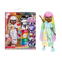 Rainbow High Watercolour & Create DIY Fashion Doll Con Acquerelli Lavabili E Kit Tie