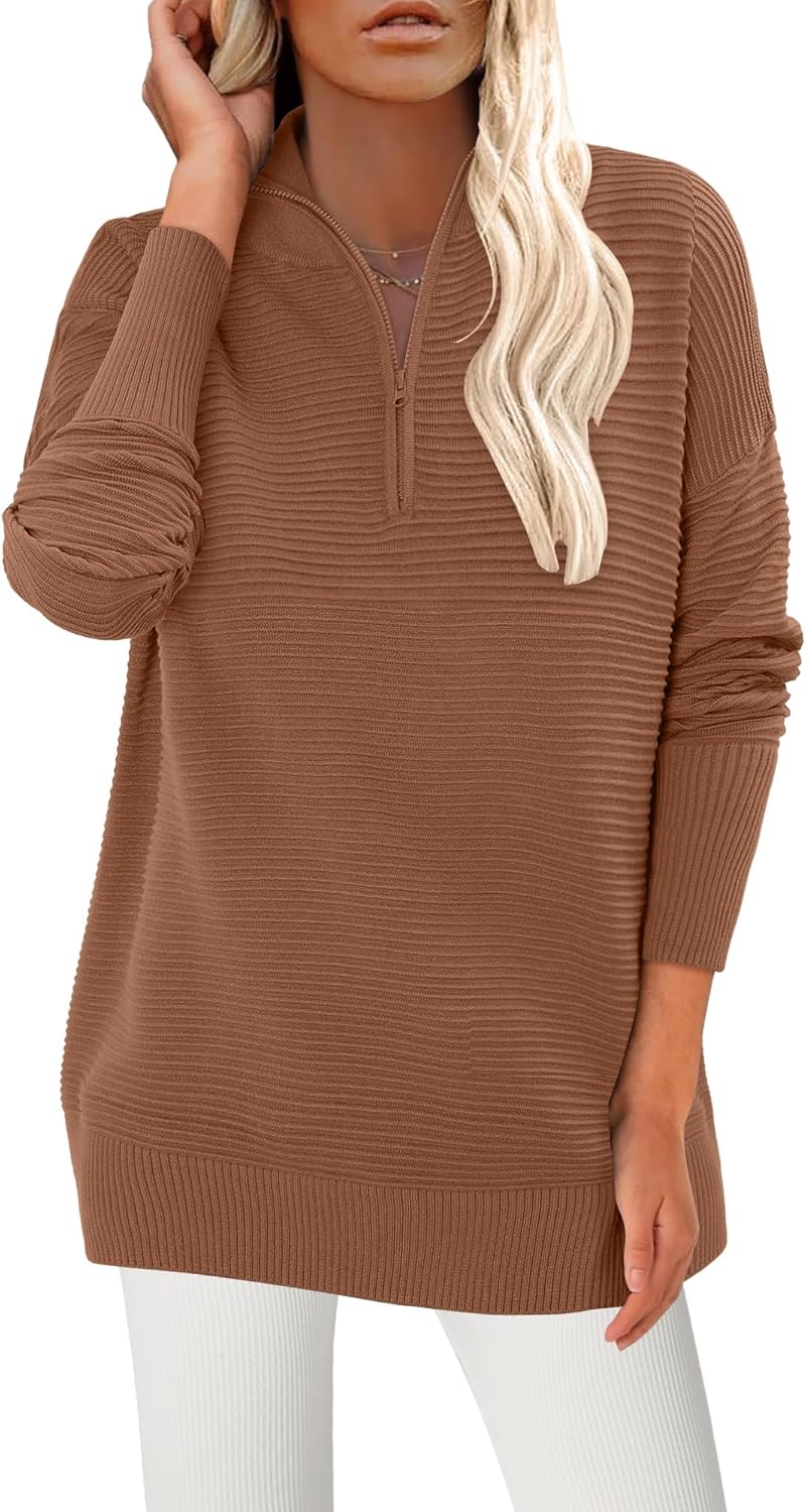 CRAZY GRID Womens Casual Long Sleeve Pullover Sweaters Fashion Ribbed Knit Loose Thumb Holes Jumper Tops