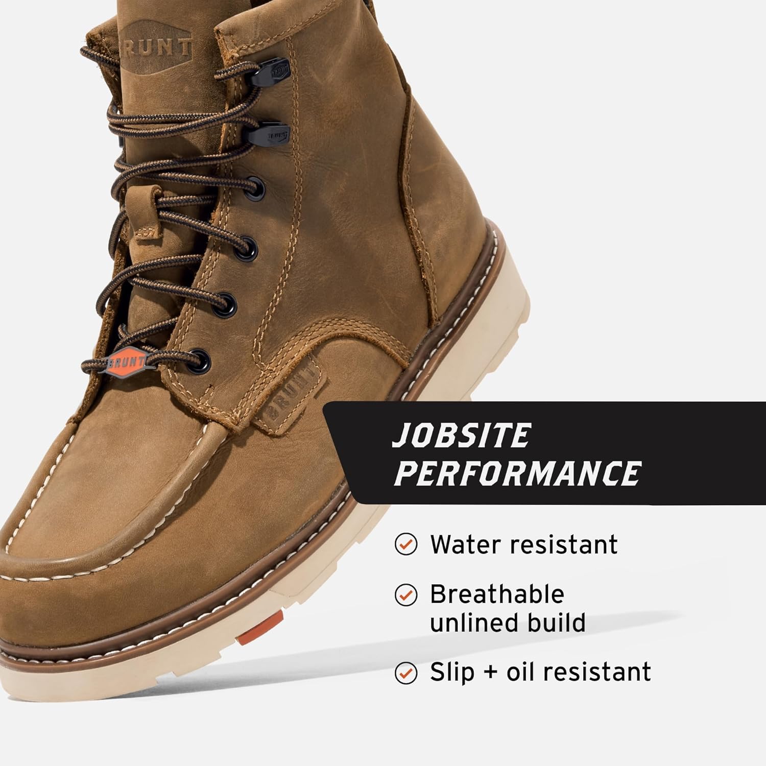 BRUNT Men's Marin Water-Resistant Work Boots - Image 3