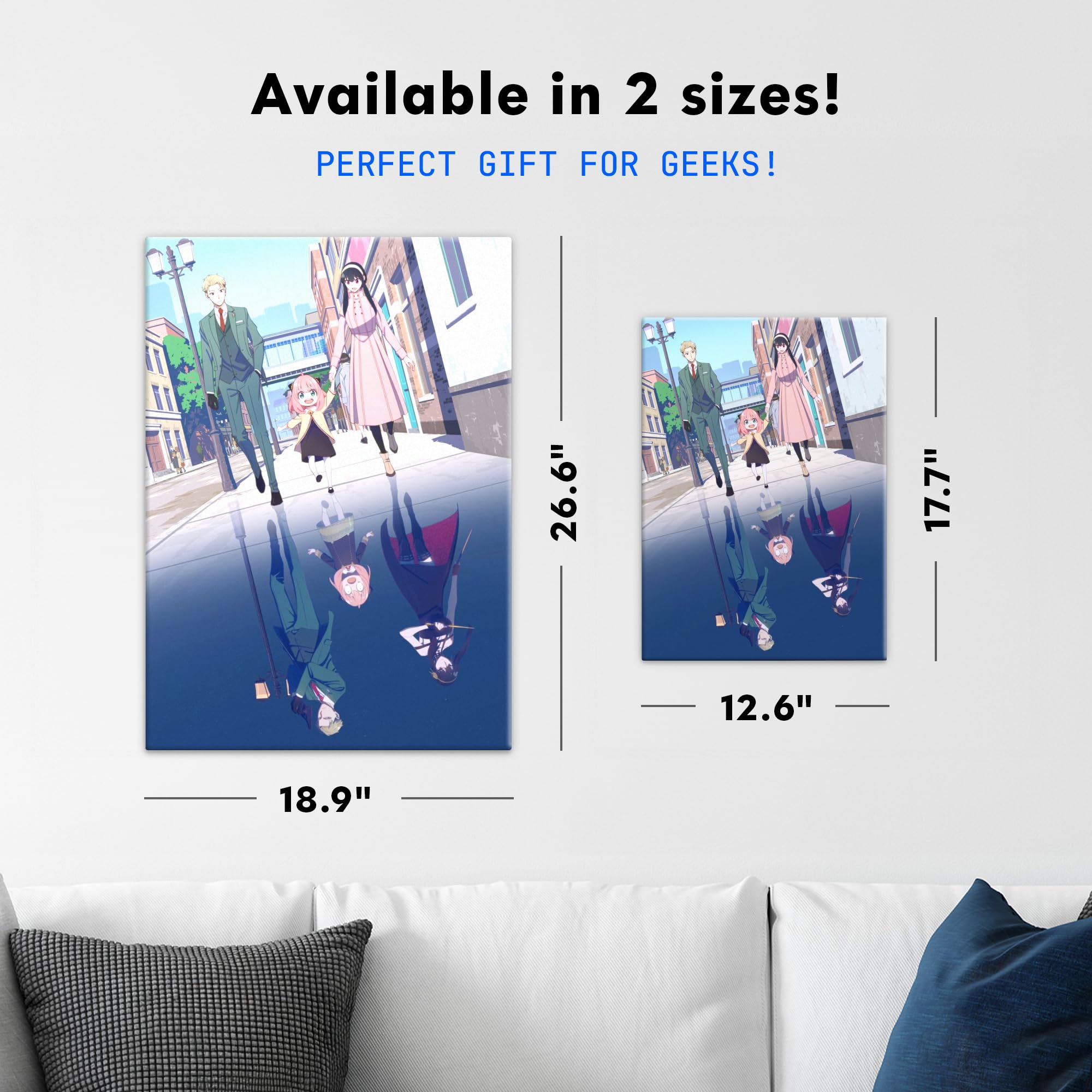 Displate Metall poster Spy X Family Hidden Reflections Größe M | Bild Plakate für Schlafzimmer Dekor, Geschenke. Magnetische Befestigung Wandposter, Wanddeko. Metall Wandkunst.