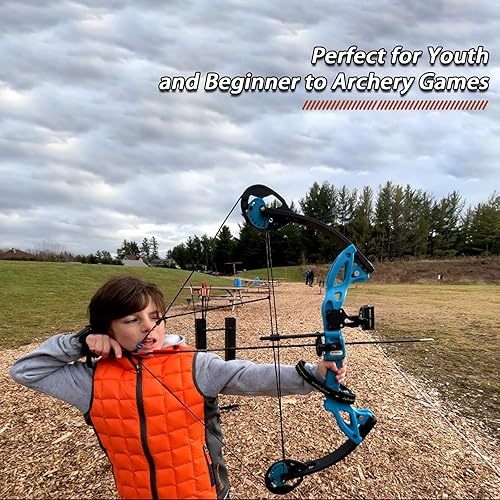 Miniatura 4 de Lanneret Juegos de arco compuesto y tiro con arco – Arcos compuestos de tiro con arco a mano derecha, 15-29 libras, peso de tracción ajustable