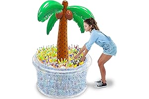 Cooler for Beverages, Inflatable Palm Tree Ice Cooler with 200+ Cans Super Large Capacity