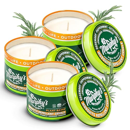 Murphy's Naturals Mini Mosquito Bug Repellent Candles for Outdoor Patio,