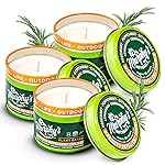 Murphy\'s Naturals Mini Mosquito Bug Repellent Candles for Outdoor Patio, Citronella & Essential Oils, 14-Hour Burn Time Each, 3.5 oz, 3-Pack