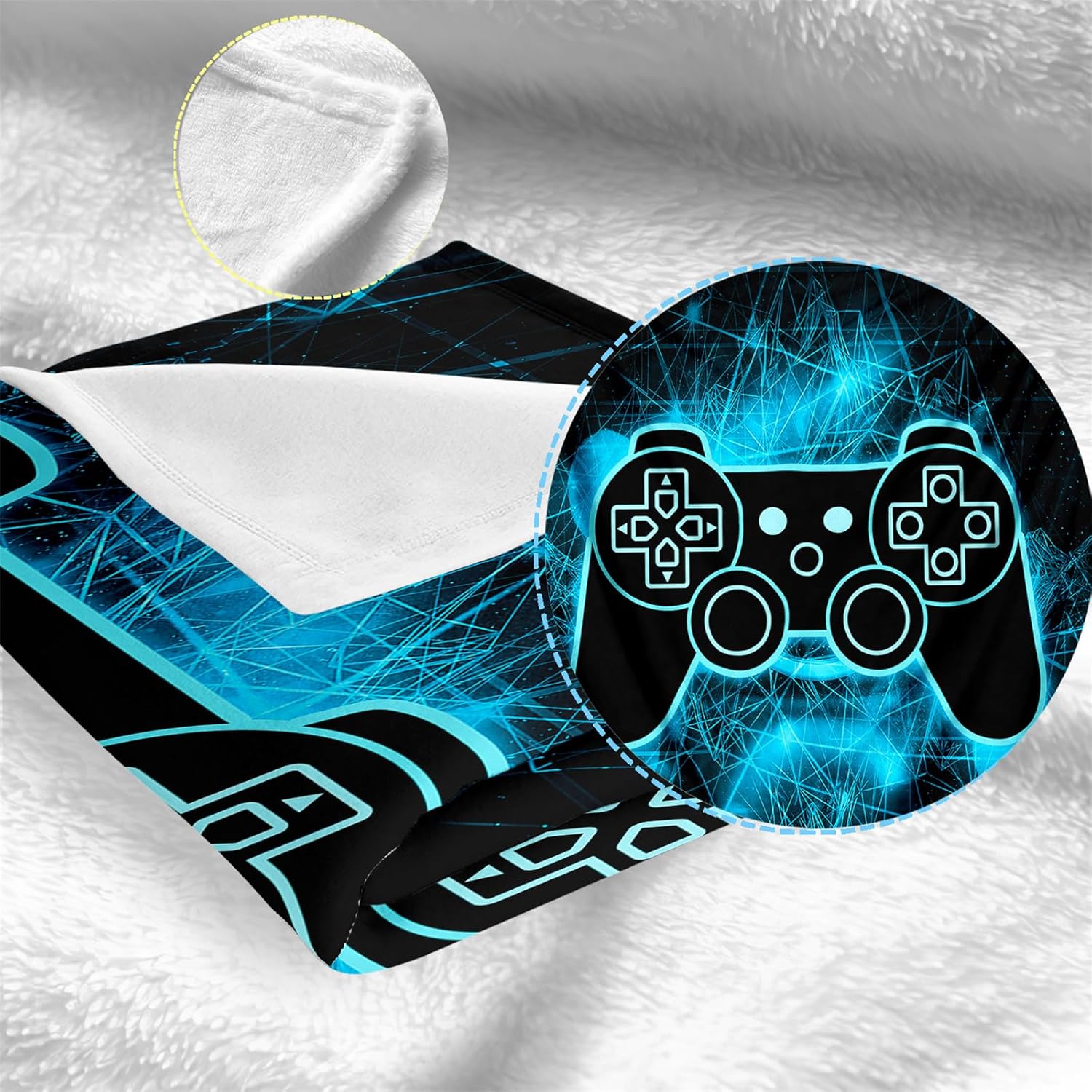 Gamer Blanket for Boys - Gaming Blankets for Teenage Boy Gaming Blanket Gaming Blanket for Boys Soft Warm Gamer Bedding Blanket Video Game Themed Blankets for Couch Birthday Gift,Throw Size 50" x 60"