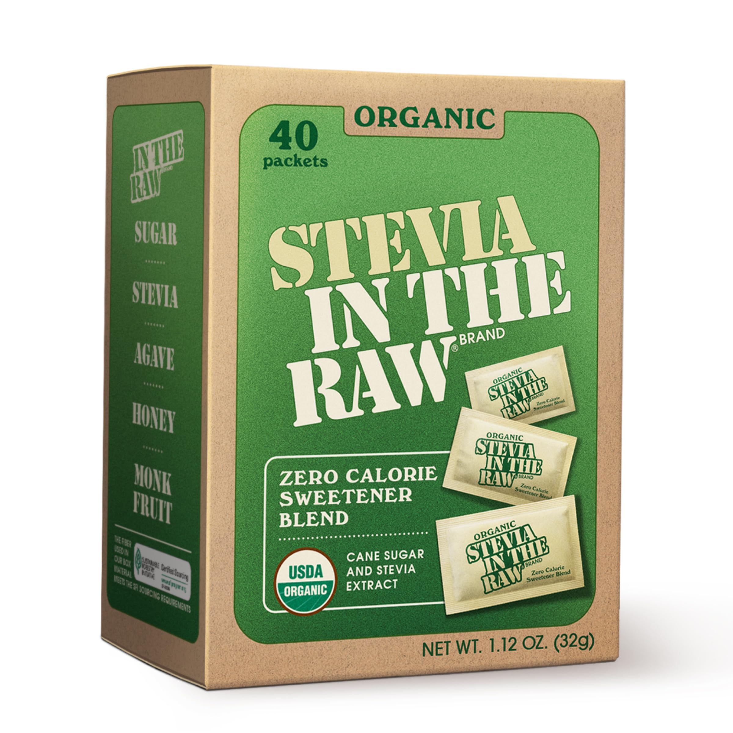 Organic Stevia In The Raw, 40 Count