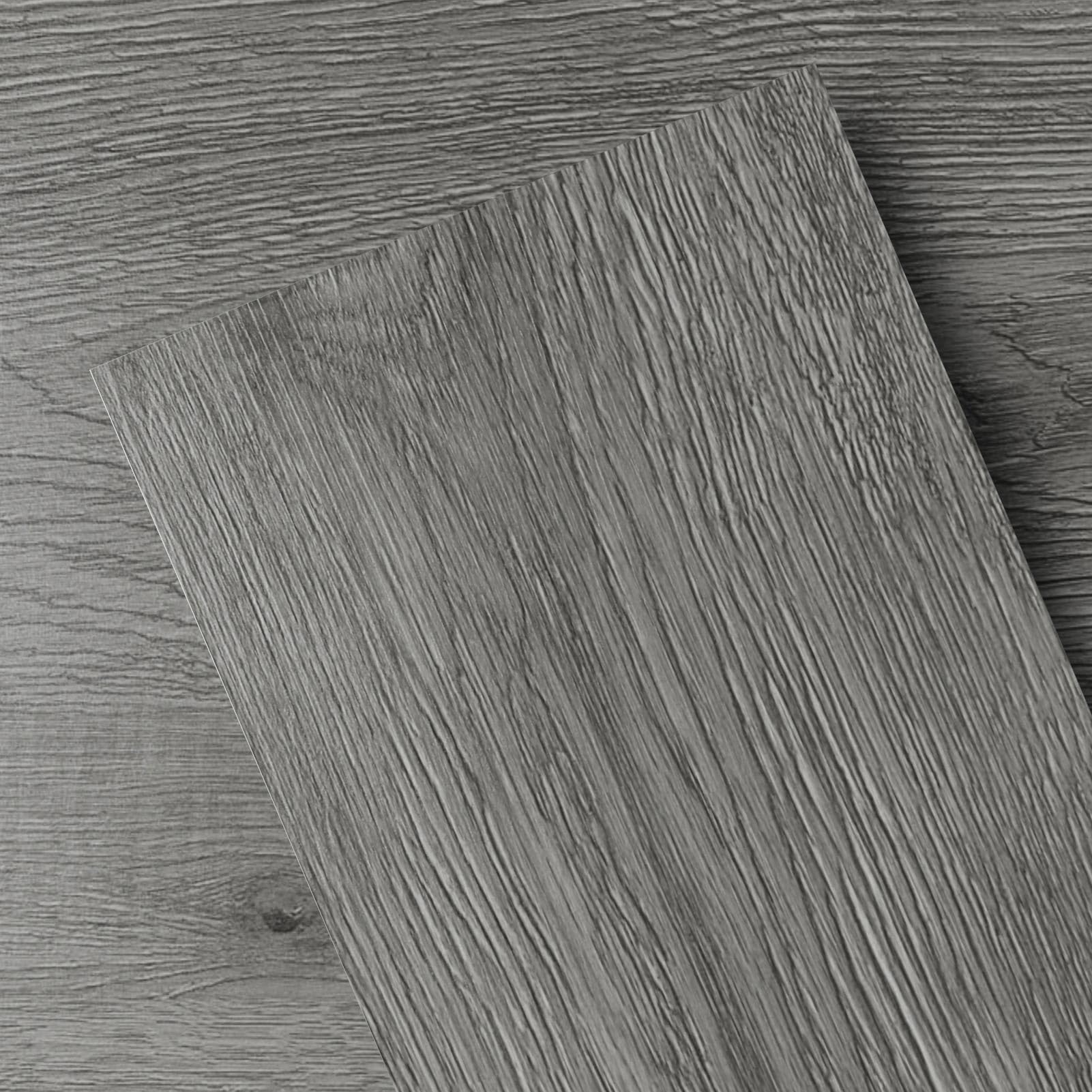 Selbstklebende Bodenfliesen Vinyl-Bodenfliesen Holzoptik zum Abziehen und Aufkleben, 2,0 mm 36 Dielen kratzfest, für Wohnzimmer Flur Büro Bodendielen (5,02m², Dunkelgrau)