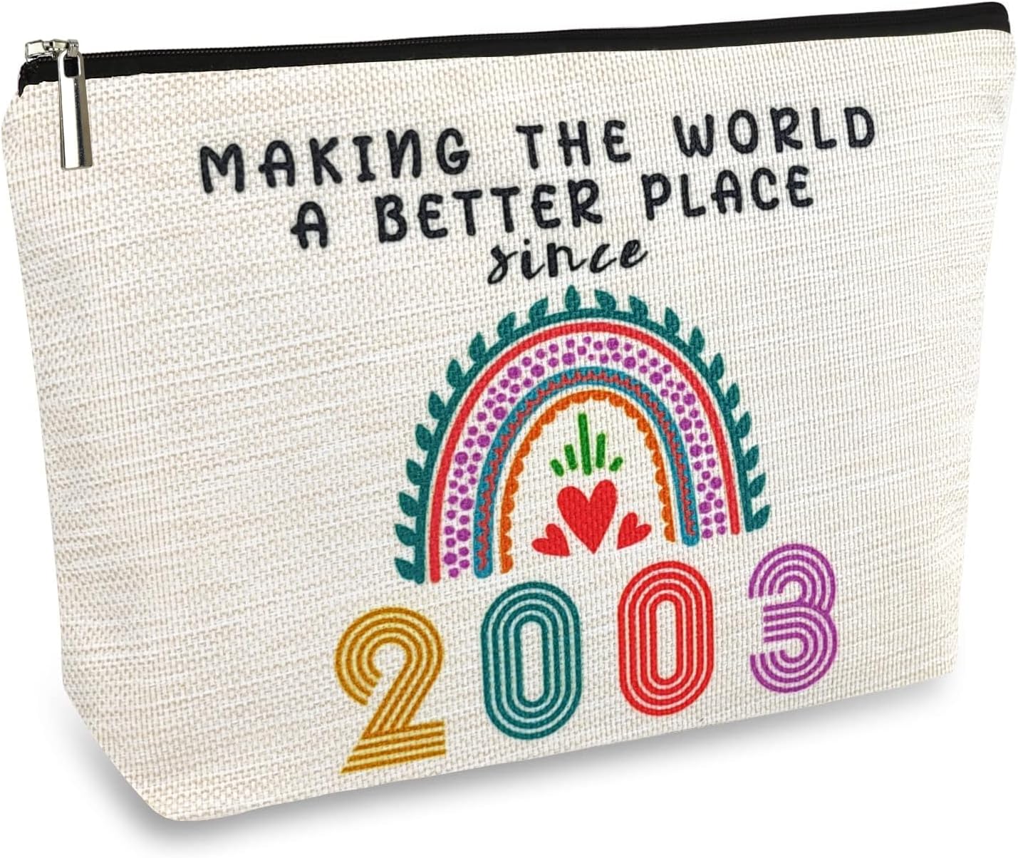 Happy 22nd Birthday Gifts Ideas for Her Makeup Bags, Women, Teenage Girls Trendy Stuff, Girls, Friends, Daughter, Christmas, 2004 Funny Cosmetic Travel Pouch 22 Year Old Birthday Decorations from Mom