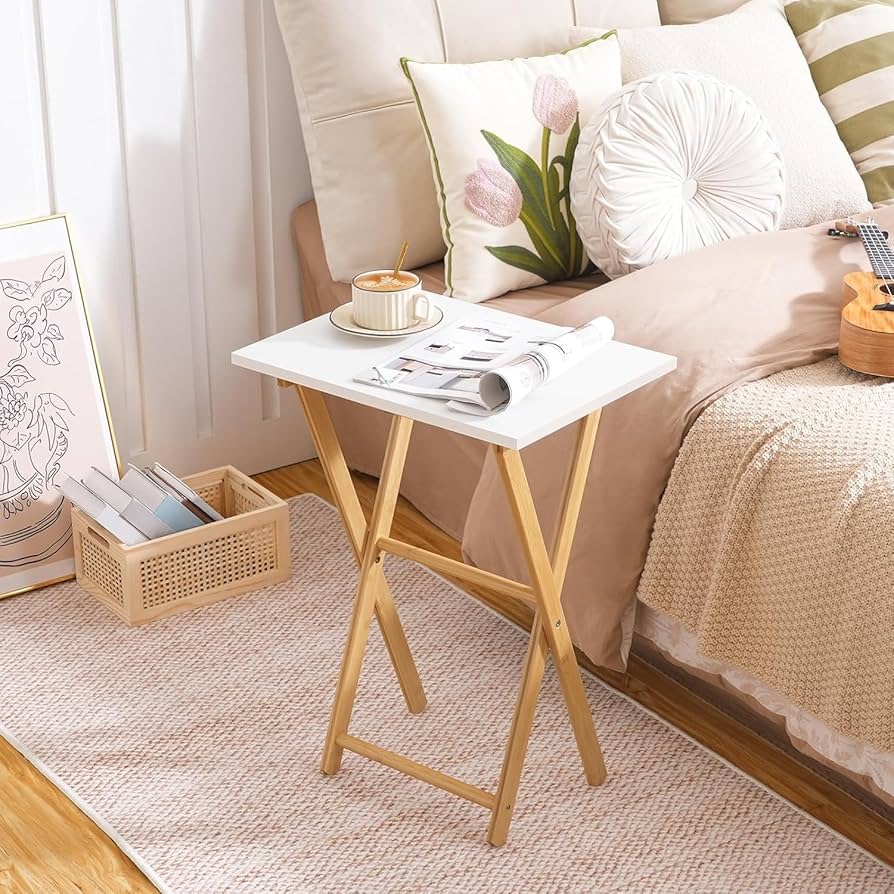 Amazon｜折りたたみ式テレビトレイテーブル サイドテーブル 狭い