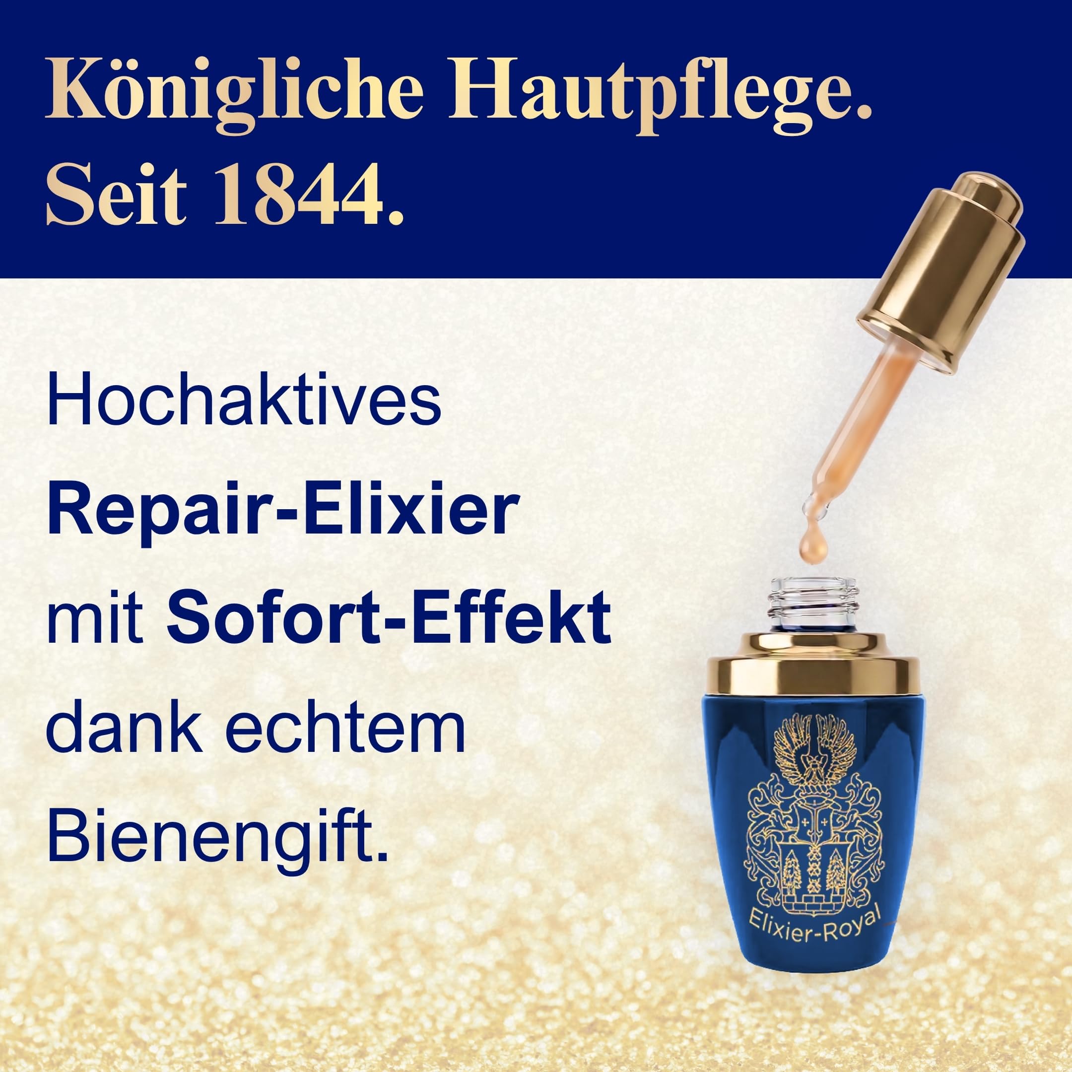 Schloßwald Bienengut Elixier Royal Bienengift Serum 20 ml – Gesichtsserum Naturkosmetik Overnight Repair Hautserum | Hochaktives Repair-Elixier Gesichtsserum, Aufbau-Serum, Naturkosmetik, unterstützt Kollagenaufbau, Overnight Repair Hautserum