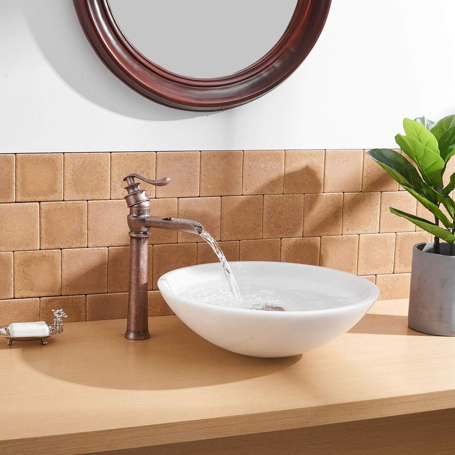 Exclusive Copper Vessel Sink Faucet Waterfall Bathroom Antique Single Handle One Hole Tall Body with Pop Up Drain Stopper Without Overflow Bath Basin Lavatory Vanity Mixer Tap Supply Line Tall Body Get Popular Offer Copper Vessel Sink Faucet Waterfall Bathroom Antique Single Handle One Hole Tall Body with Pop Up Drain Stopper Without Overflow Bath Basin Lavatory Vanity Mixer Tap Supply Line Tall Body