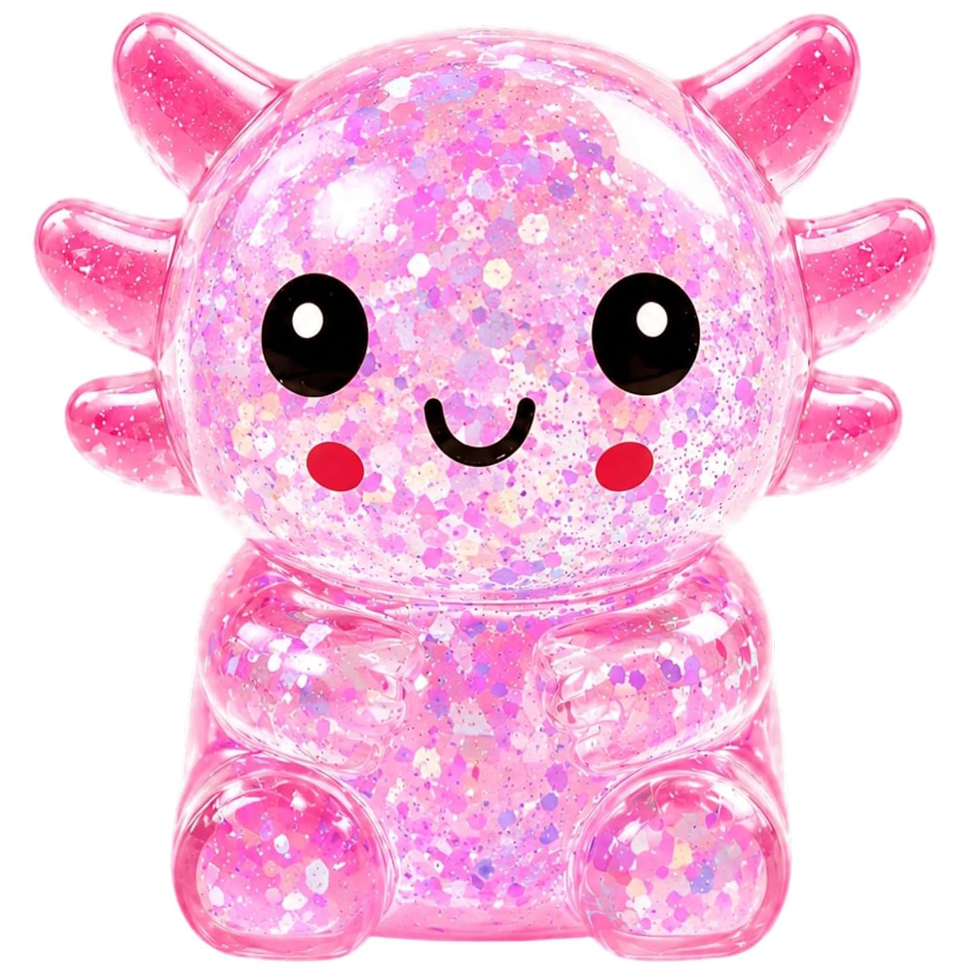 Axolotl Squishy Toy – Cute Malt Sugar Sensory Stress Ball for Kids & Adults, Soft Squeeze Fidget Toy for Anxiety Relief, Focus, and Sensory Play (J)