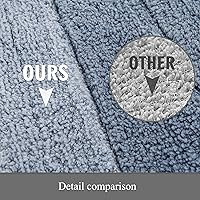 Vista 4 de Kmson Juego de 2 alfombras de baño ombre con tapete en forma de U, antideslizante, de secado rápido, ultra suave y absorbente de agua, lavable a