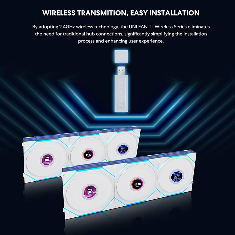 Lian Li UNI Fan TL LCD Wireless 120-Single Pack (Reverse Blade