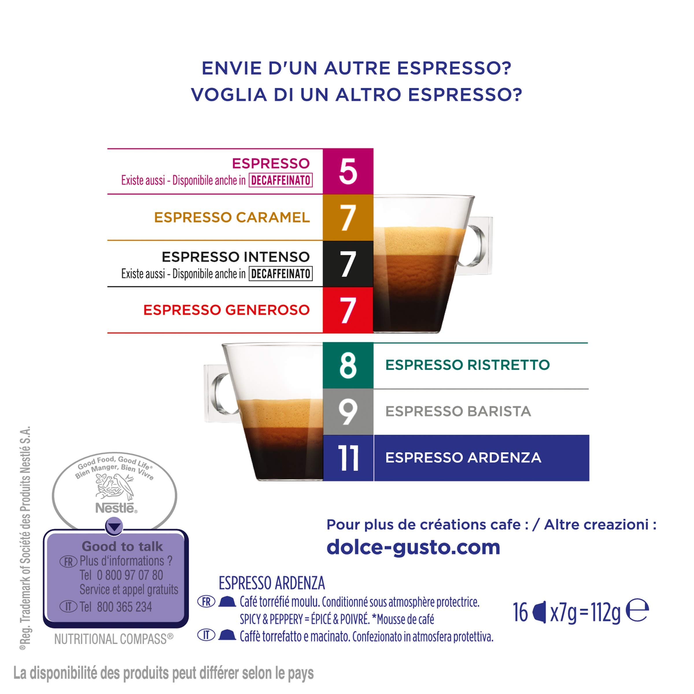 Nescafé Dolce Gusto Espresso Ardenza Extra Crema 48 kapsułek - Lot de 3 x 16 kapsułek
