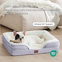 Vista 242 de Bedsure - Cama ortopédica mediana para perros, sofá cama impermeable para perros medianos, espuma de soporte con funda extraíble y lavable, forro