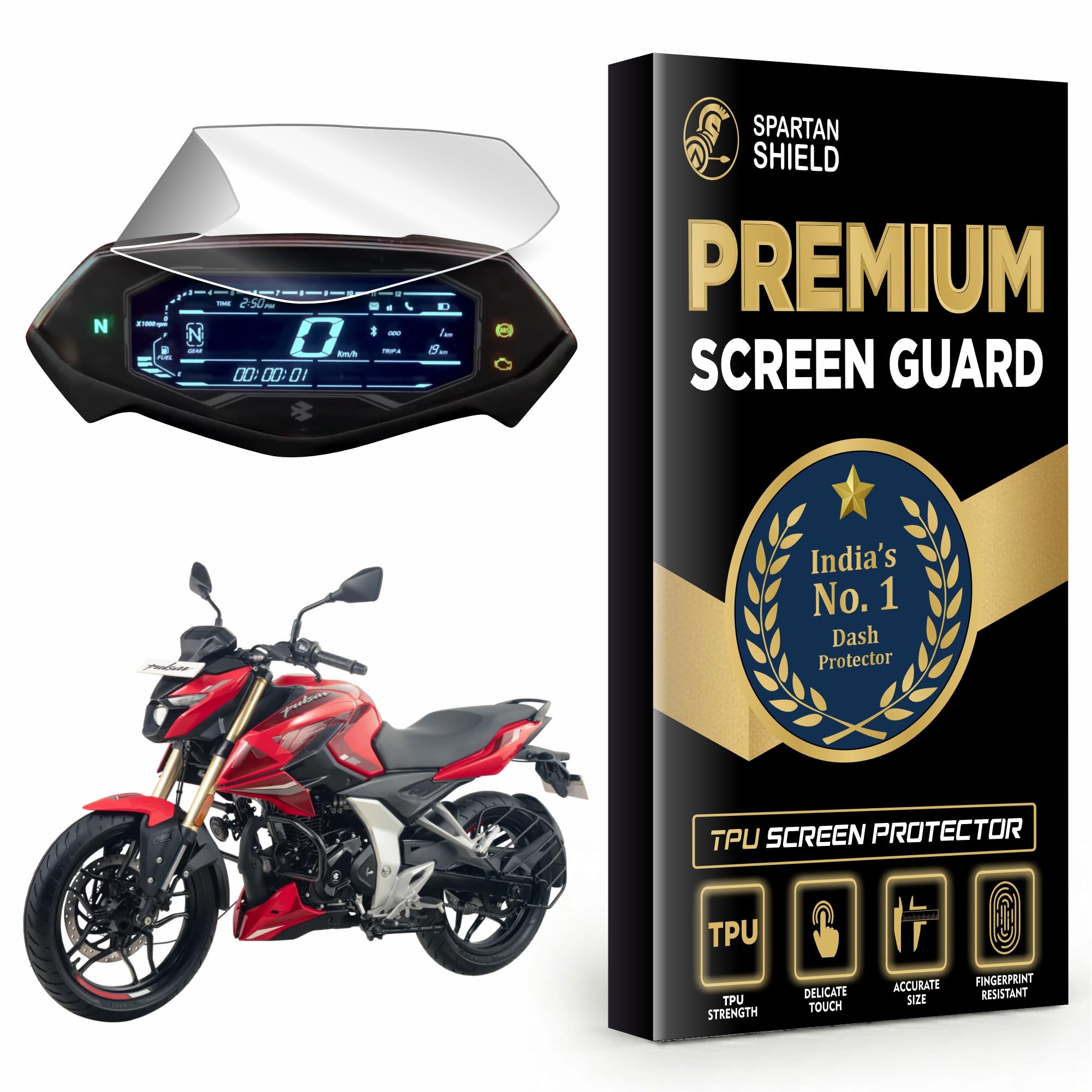Spartan Shield Digital Cluster Screen Guard For BAJAJ PULSAR N160 - Image 1