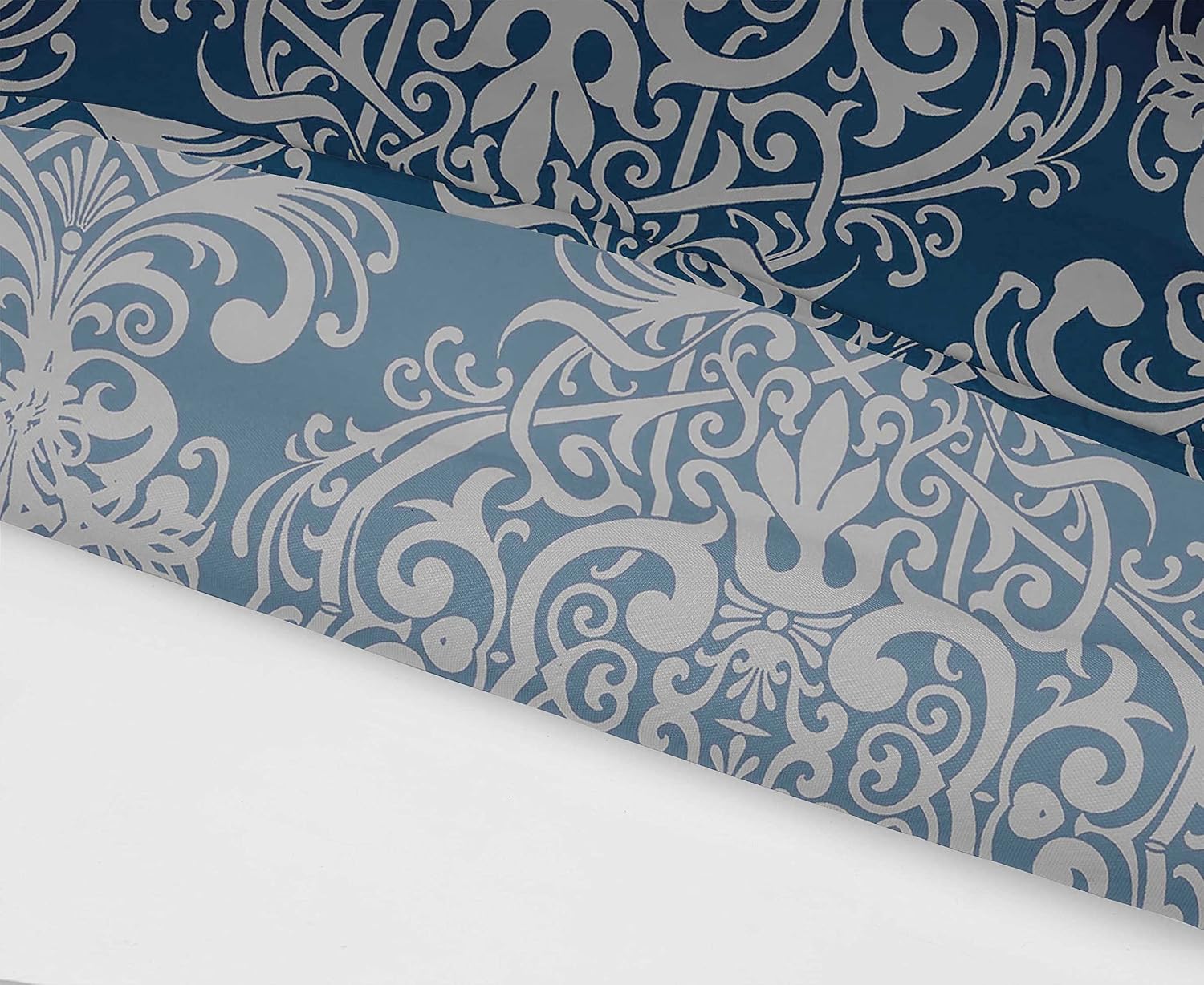 Rectangle Tablecloth 58x102 Inch, Blue2, Waterproof Patio Table Cloth with Umbrella Hole and Zipper