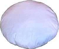 Vista 4 de ReynosoHomeDecor Forma redonda de mezcla de algodón blanco de 12 pulgadas de diámetro