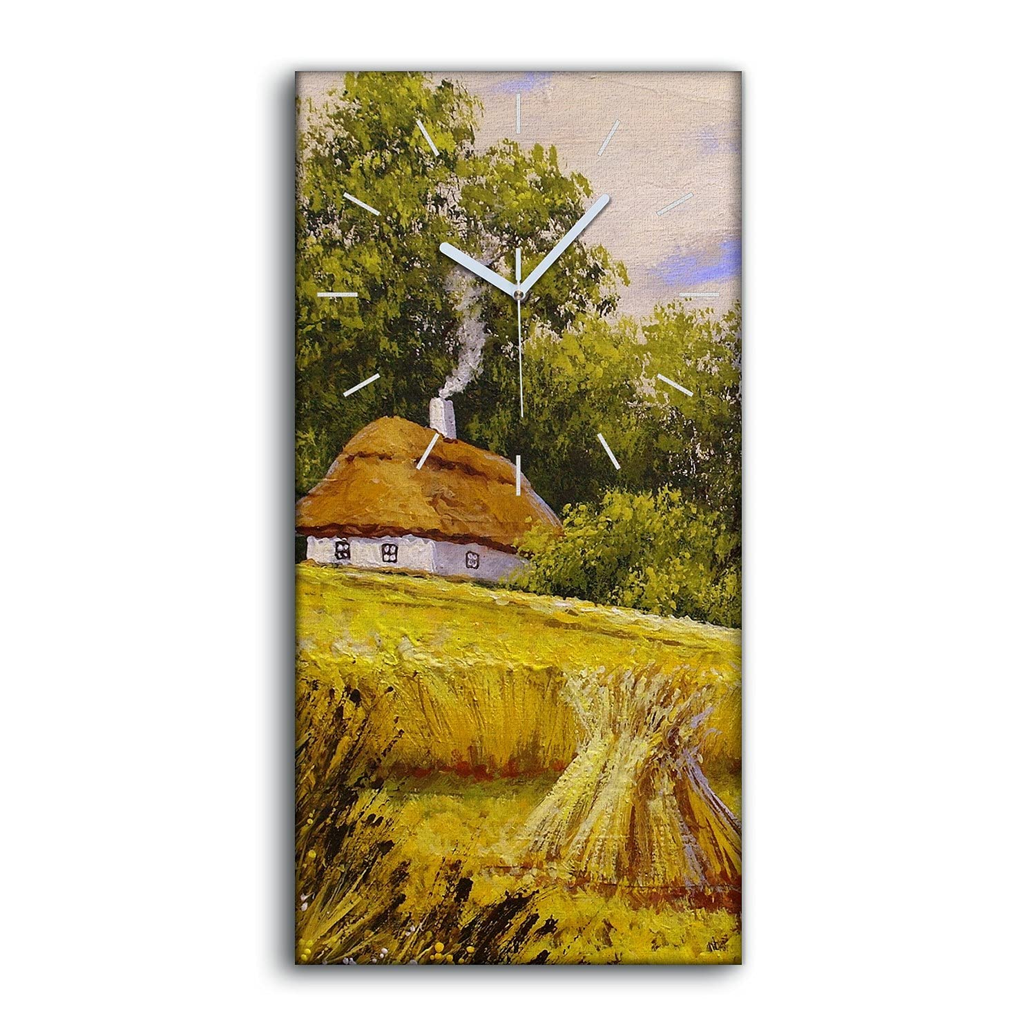 Horloge sur Toile 30x60cm Coloray Horloge Silencieuse pour Salon