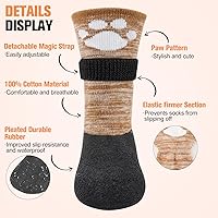 Vista 2 de BEAUTYZOO Calcetines antideslizantes para perros, zapatos para perros para pavimento caliente/frío, nieve y días de lluvia, botines de agarre