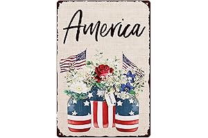 Whaline Retro Wall Art Decoration American Flag Plaque
