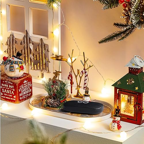 Vista 9 de RayLove Estuche para lentes, paquete de 2 unidades, unisex, funda rígida para lentes, de piel sintética, con accesorios para gafas