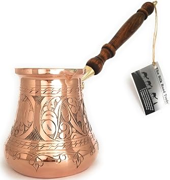 PC Serisi XXLarge - 828 ml - En Kal n Kat  Bak r Oyma T rk Yunan Arap a Cezve Ah ap Sapl  A r Hizmet, Ocak  st  Kahve Makinesi, Cezve, Cezve, D v lm  Tabanl  Ibrik