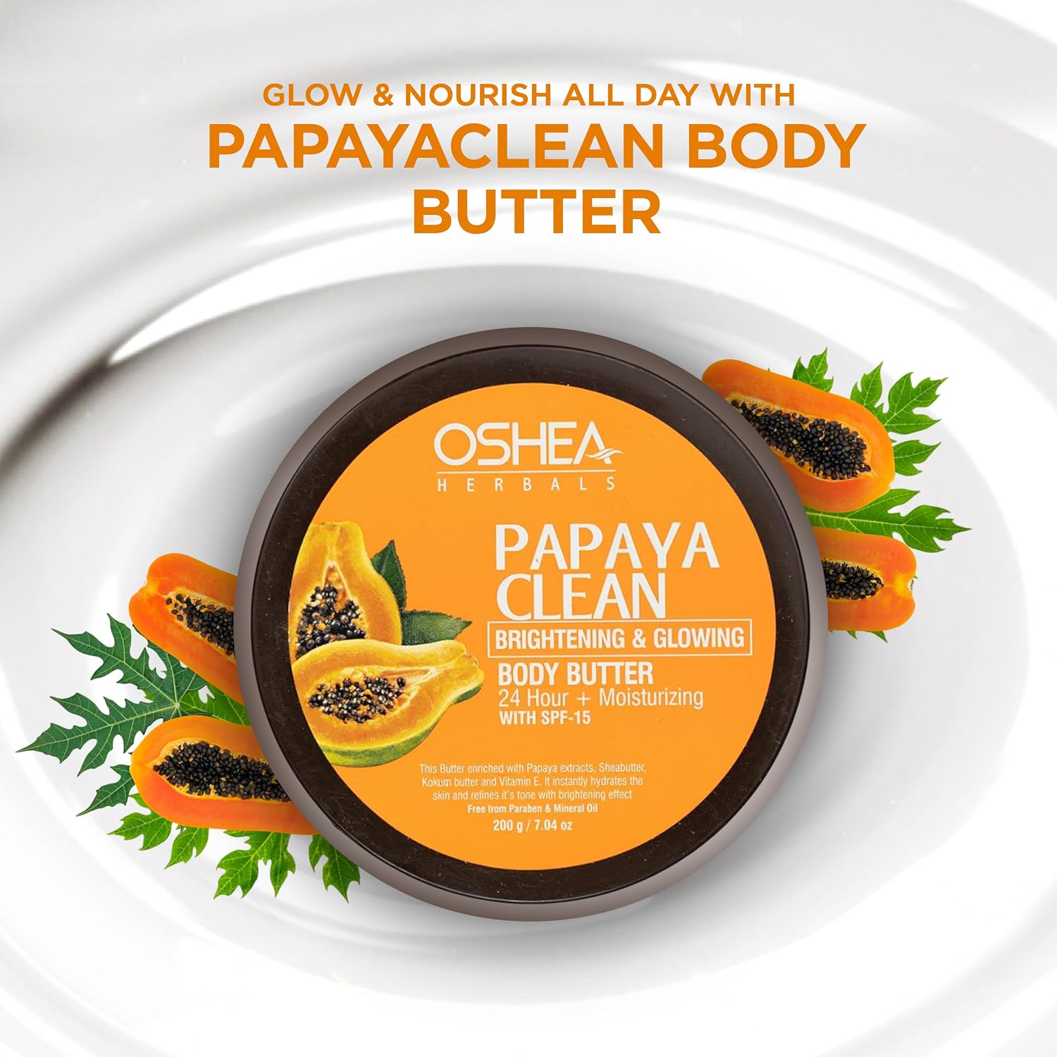 Oshea Papayaclean Body Butter, Yellow, 200 g