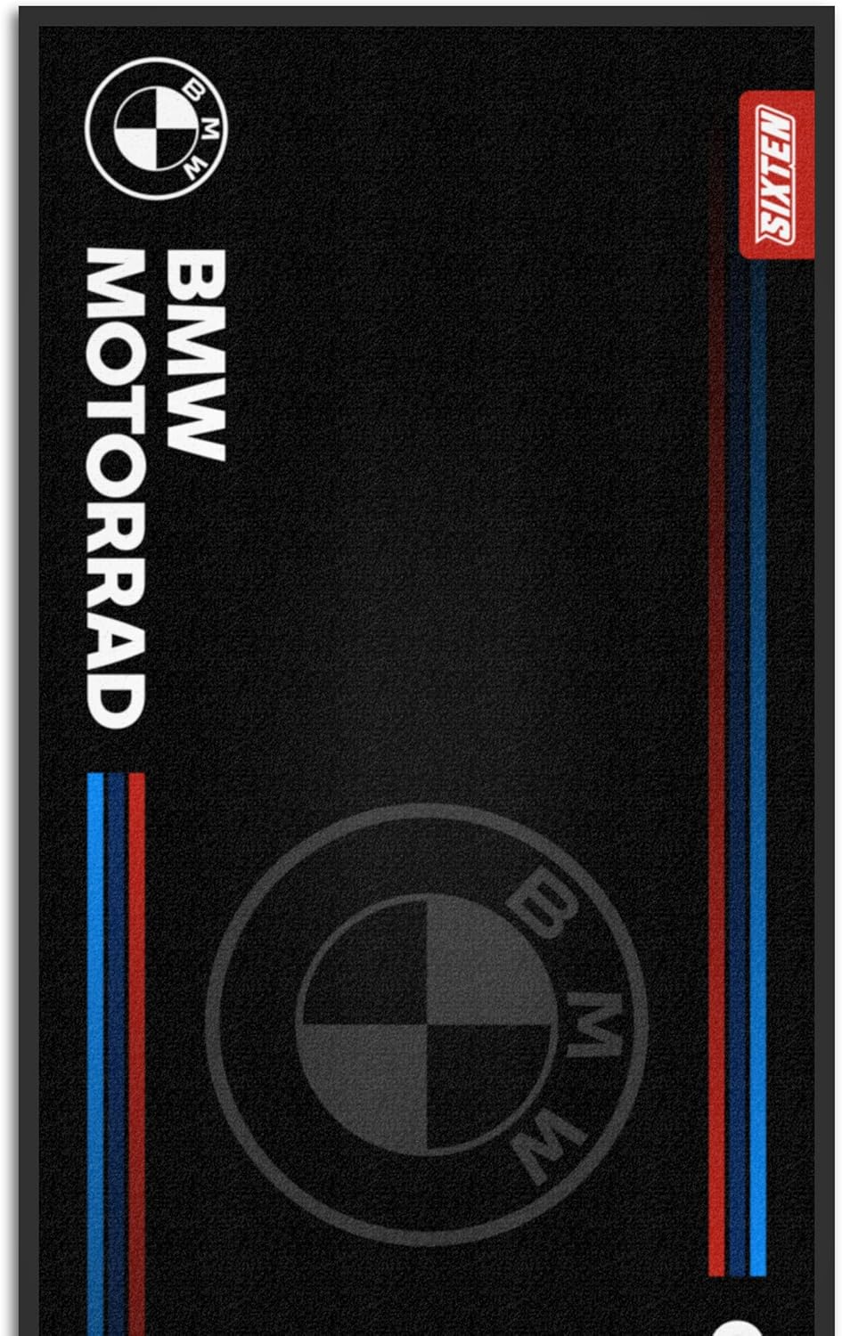 SIXTEN BMW Motorsport Motorcycle Mat Stock 95x240 - Eco-Friendly Garage and Paddock Mat - Washable, Oil-Absorbent, and Eco-Friendly - Motorcycle Protection Mat