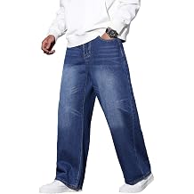Mens Baggy Jeans Y2K Vintage Wide Leg Denim Pants