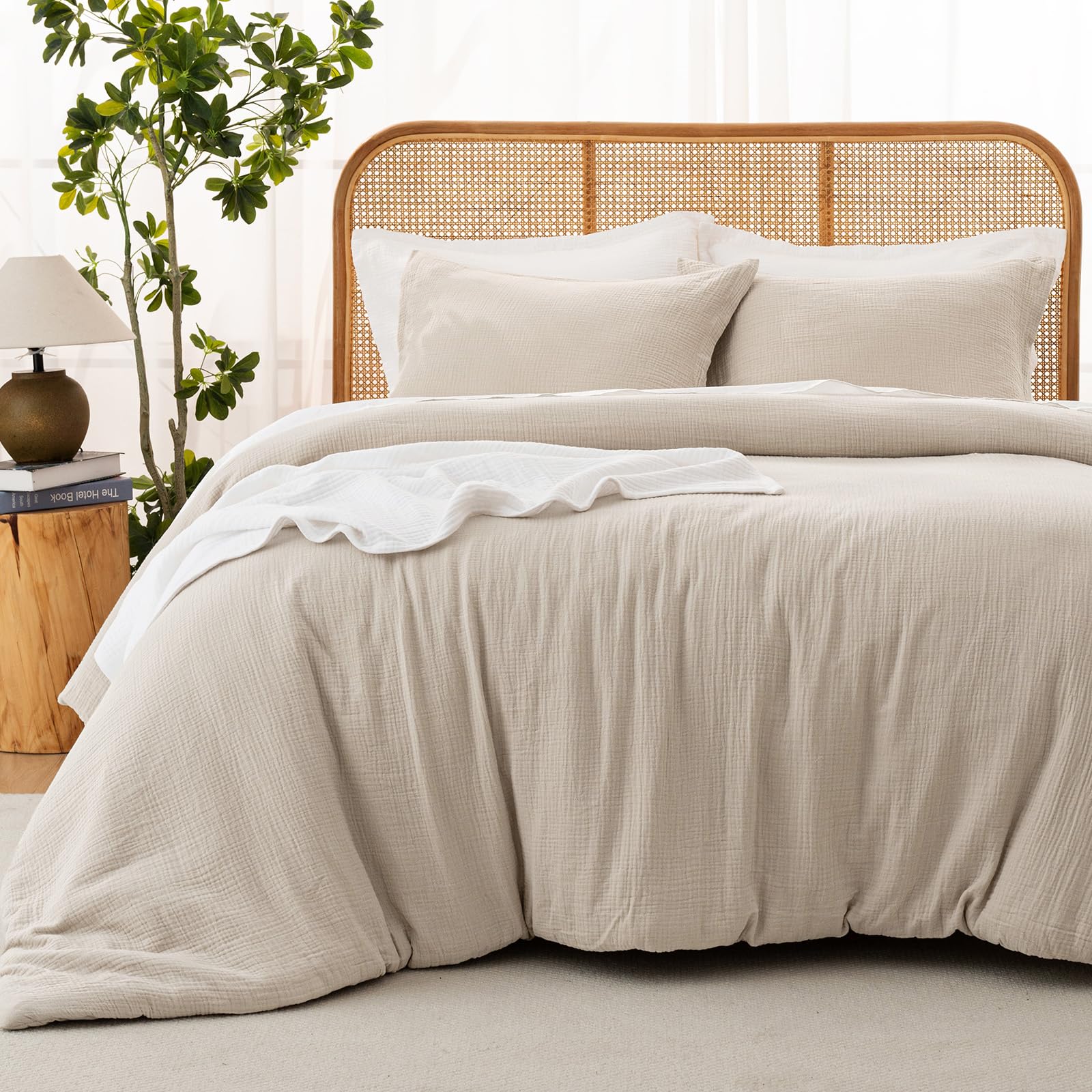 david's home cotton muslin comforter set natural king size us