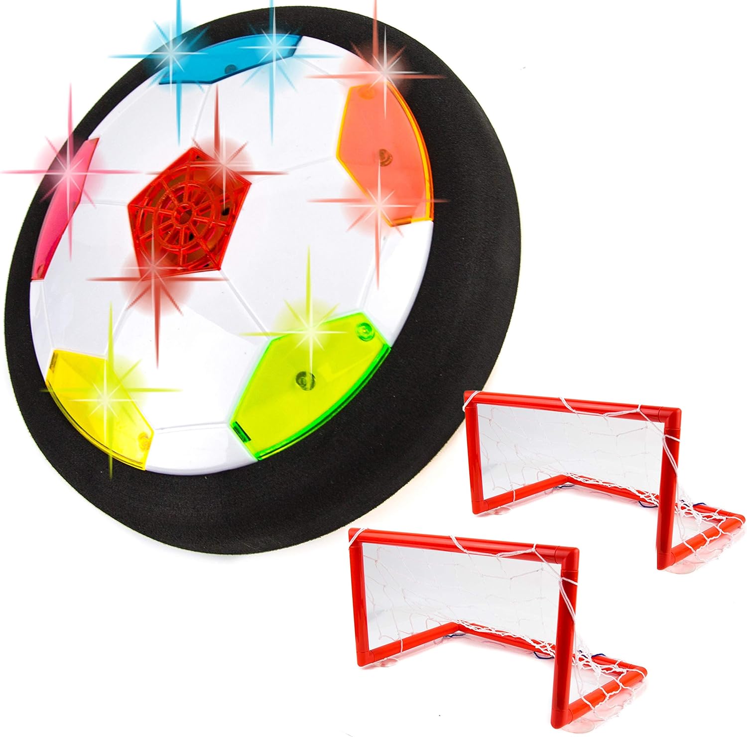 Toysery Hover Soccer Ball Set Toy - Football Sport Game - Comes with 2 Goals with Net - Premium Material, Safe for Kids - Perfect for Indoor - Outdoor Game - Ultimate Fun for Kids : Toys & Games
